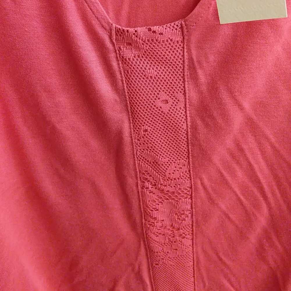 JESSICA SIMPSON PINK LACE  TOP - Picture 5 of 6